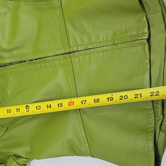 Shape FX Green Leather Jacket 14 - Picture 5 of 8